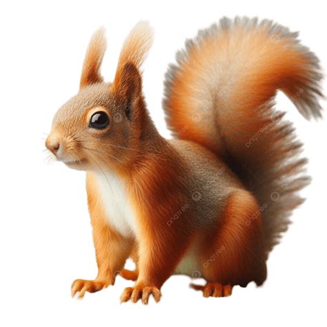 Artclip Of Beautifull European Squirrel Standing On Grass Photo