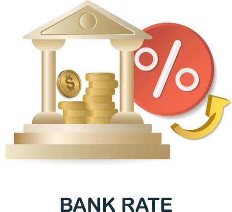 Bank Rate icon. 3d illustration from economic collection. Creative Bank