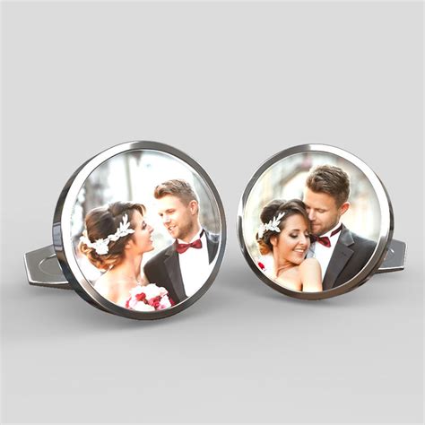 Custom Cufflinks with Pictures, Personalized Photo Cufflinks