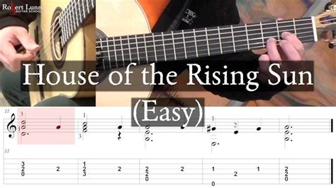 House Of The Rising Sun Classical Guitar Tab Sheet Music Homeschool