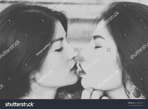 Close Two Asian Beautiful Sexy Lesbian Stock Photo Shutterstock