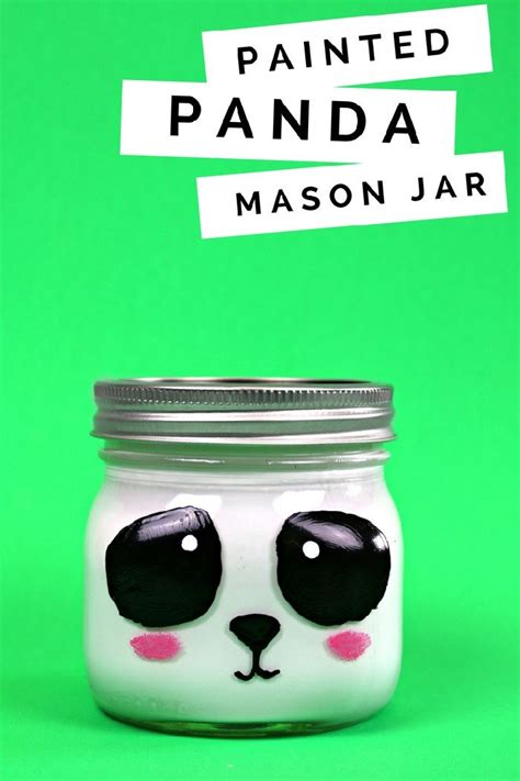 DIY PANDA MASON JAR Mason Jar Crafts Mad In Crafts