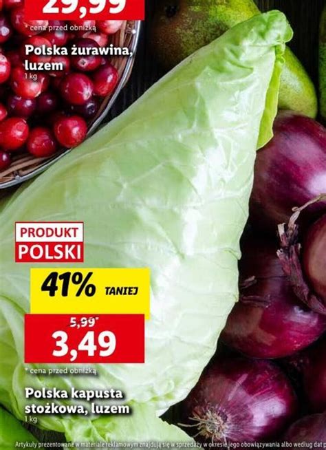 Promocja Polska kapusta stożkowa 1kg w Lidl