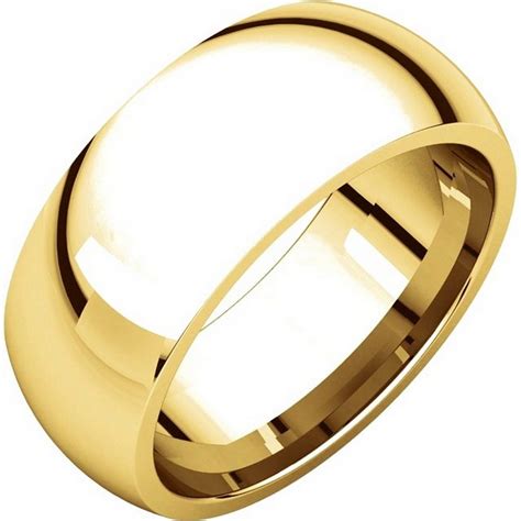 Xh123838 14k Yellow Gold 8mm Comfort Fit Wedding Band