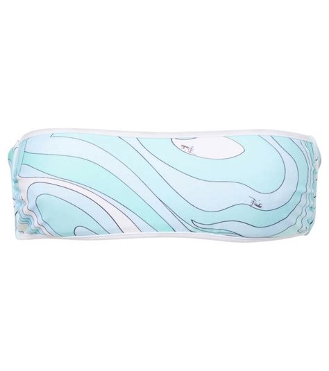 Pucci Marmo Bandeau Bikini Top Emilio Pucci