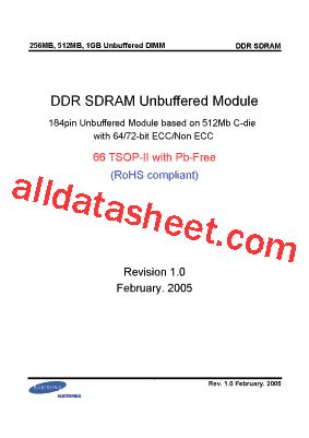 M368L6523CUS-CCC Datasheet(PDF) - Samsung semiconductor