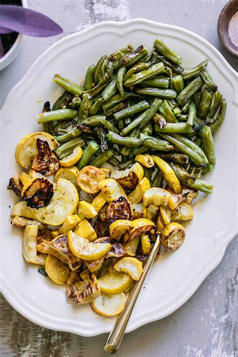 Roasted Squash And Green Beans ⋆ 30 Minutes 5 Ingredients