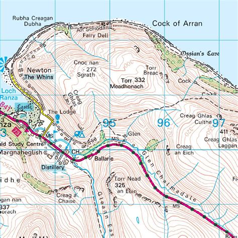 os map  isle  arran landranger landranger  map ordnance survey shop