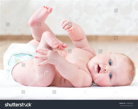 Portrait Cute Naked Baby Close Up Stock Photo 130082030 Shutterstock