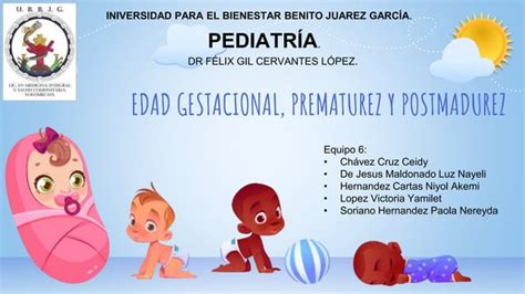 Edas Gestacional Prematurez Y Post Madurez Equipo Pptx