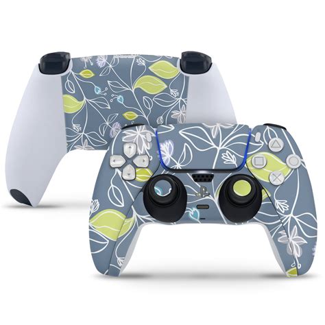 Playstation 5 Controller Skin Grren Leaves Floral Skinslegend