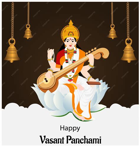 Premium Vector Basant Panchami Vasant Panchami Saraswati Puja Indian Festival Celebration