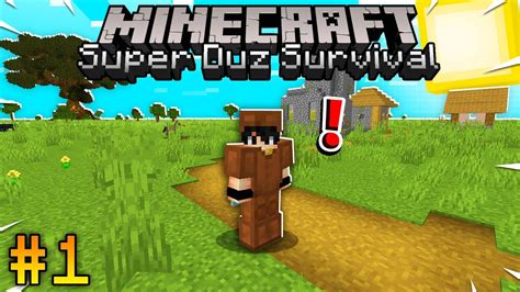 DÜMDÜZ DÜNYA BAŞLASIN Minecraft Süper Düz Survival 1 YouTube