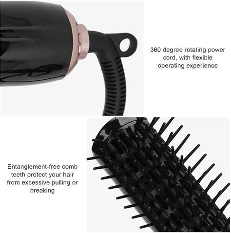 Dryer Brush 4 In 1 Hot Air Brush Hair Blow Dryer Brushes Set Curler Combo With Interchangeable