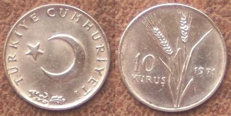 10 Kurus MÜnzecoin Turkiye Cumhuriyetitürkei 1971 Eur 100 Picclick De