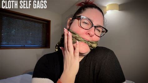 Lacey Cloth Self Gag HD BBW Lace And Leather Clips4sale