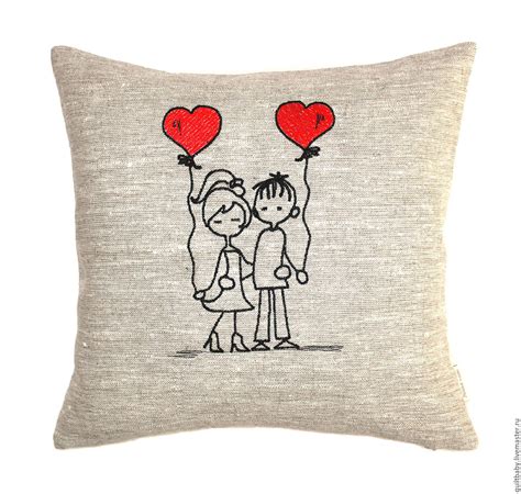 Подарок любимой/му Подушка "Пара с шариками" в интернет-магазине ...