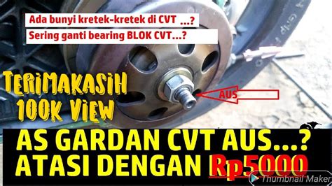 Bunyi Kretek Kretek Pada CVT Beat Fi Atasi Dengan Rp5000 Murah Dan Aman