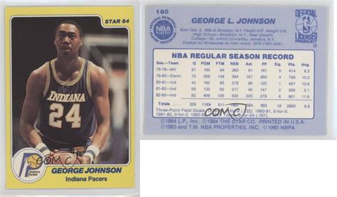 1983-84 Star #160 George Johnson Indiana Pacers Basketball Card | eBay