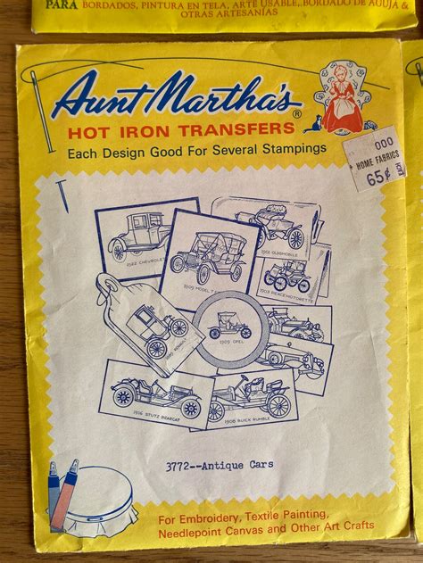 Set Of 4 Aunt Marthas Hot Iron Transfers Etsy