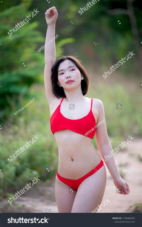 Portrait Asian Sexy Woman Wear Bikini Stock Photo Shutterstock