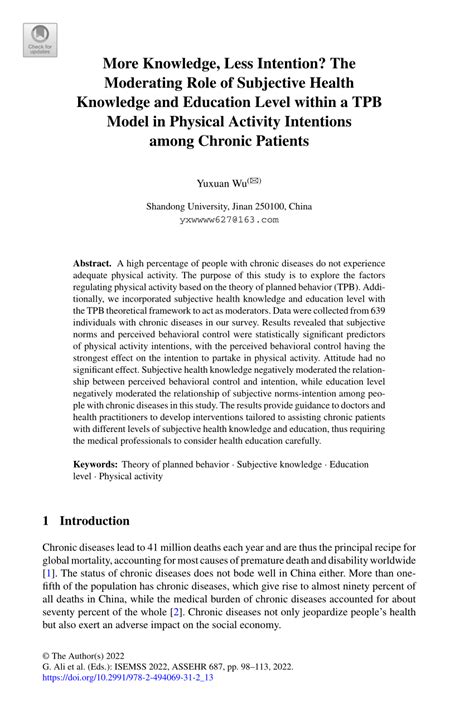 Pdf More Knowledge Less Intention The Moderating Role Of Subjective