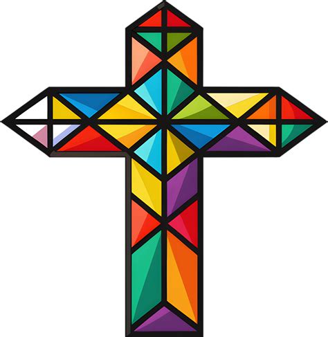 Colorful Christian Cross Clipart Inspiring Faith Through Vivid Imagery Ai Generated 47834388 Png