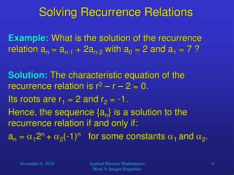 Solving Recurrence Relations Ppt Download