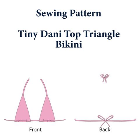Tiny Triangle Bikini Top Sewing Pattern Dani Style Skinny Triangle Top Pdf Printable Pattern
