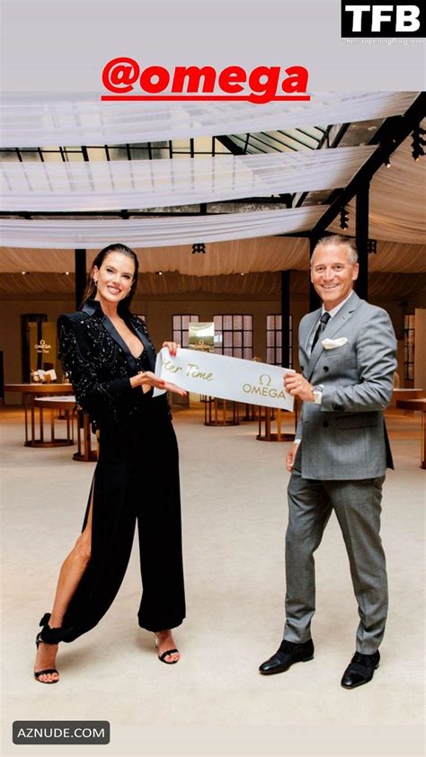 Alessandra Ambrosio Sexy Seen Flaunting Her Hot Tits Wearing A Crop Top At The Omega Party