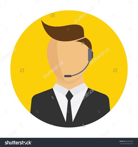 Call Center Operator Icon Stock Vector Royalty Free 696003595