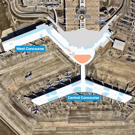 Houston Hobby Airport Map Guide To Hou S Terminals