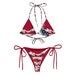 Red American Flag String Bikini Etsy