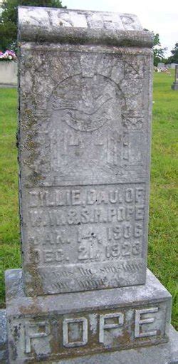 Dillie Mae Pope 1906 1923 Homenaje De Find A Grave