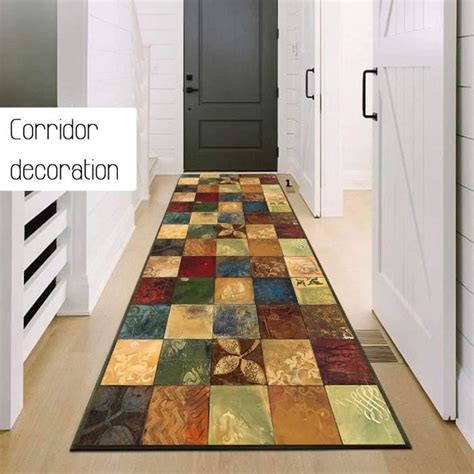 Tapis De Passage Couloir Moderne Lavable Antiderapant Long Motifs