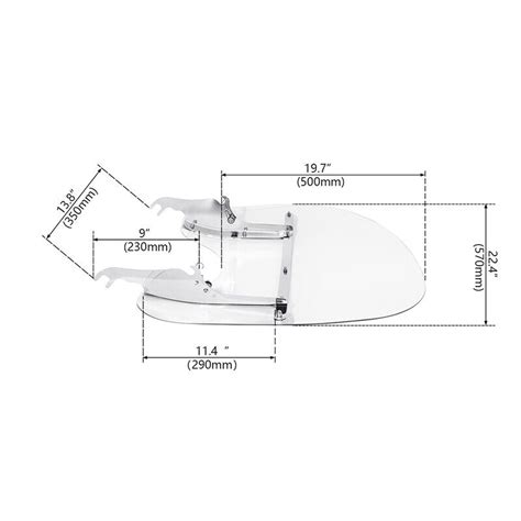 Quick Detach Clear Windshield Screen Fit For Harley Davidson Softail