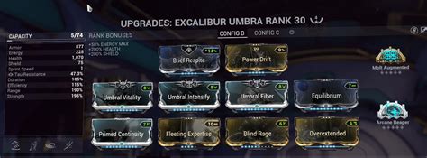 Advice For A Good Excalibur Umbra Build Rwarframe