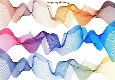 Vector Set Of Abstract Waves 123522 Vector Art at Vecteezy