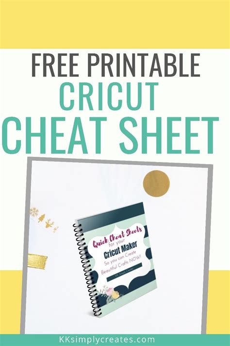 Beginner Free Printable Cricut Cheat Sheets