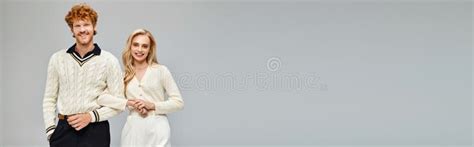 Joyful Blonde Woman And Redhead Man Stock Photo Image Of Bespoke Elegant 308186686