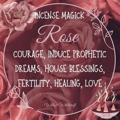 Incense Magick ~ Rose | Magical herbs, Witch herbs, Candle magic spells