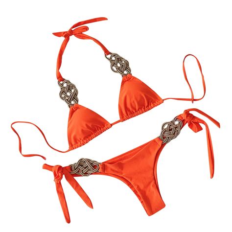 Kbkybuyz Women S Stylish Soild Bikini Set Swimsuit Two Piece Filled Soild Swimwear Beachwear