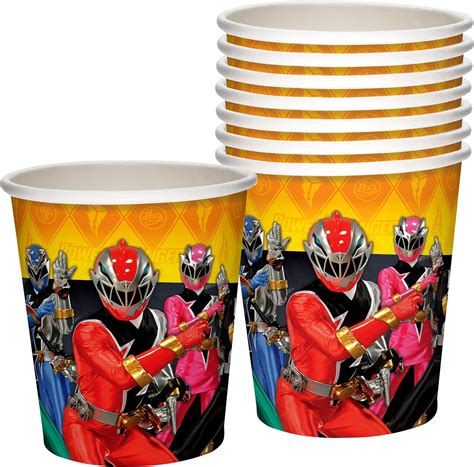 Treasures Gifted Vasos Power Rangers De Unidades Copas De Fiesta De