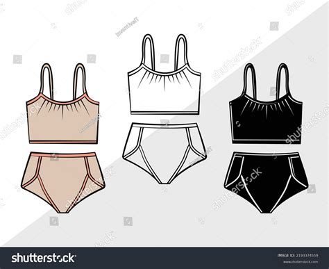 Lingerie Clipart Svg Printable Vector Illustration Stock Vector Royalty Free 2193374559