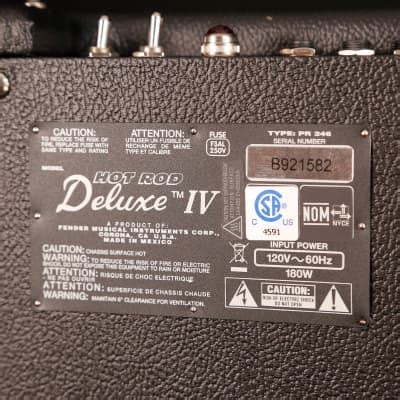Fender Hot Rod Deluxe Iv Channel Watt X Guitar Combo Reverb