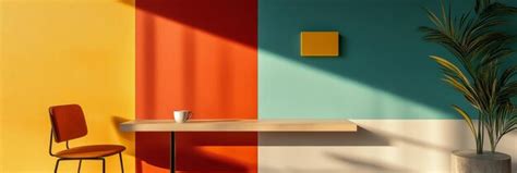 Modern Minimalist Interior Design With Colorful Walls And Natural Light