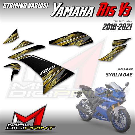 Jual Striping Variasi Yamaha R15 V3 Stiker R15 V3 Syrln 04 Shopee