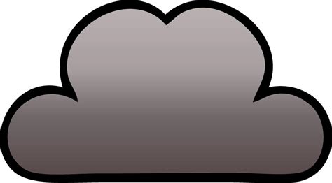 Gradient Shaded Cartoon Storm Cloud 11119389 Vector Art At Vecteezy