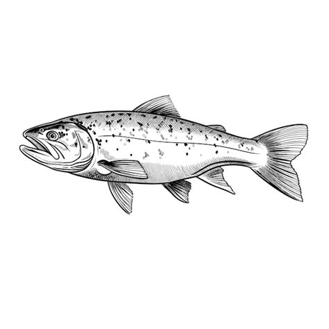 Trout Fish Sketch At Janet Moore Blog