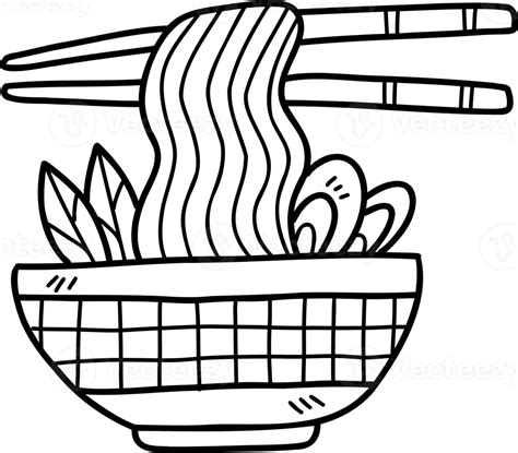 Hand Drawn Delicious Noodles And Chopsticks Illustration 12896491 Png